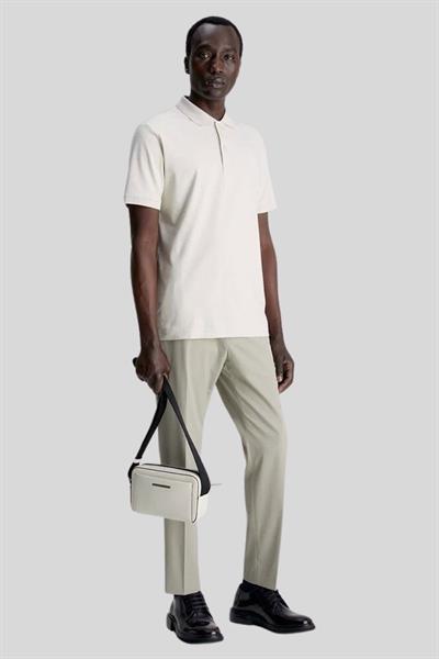 Calvin Klein Erkek Slim Fit Marka Logolu Polo Yaka T-Shirt Bej
