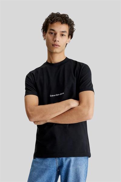 Calvin Klein Erkek Slim Fit Organik Pamuklu Bisiklet Yaka T-Shirt Siyah