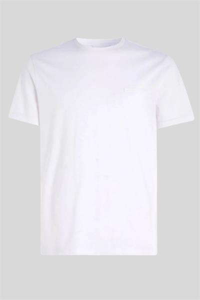 Calvin Klein Erkek Yuvarlak Yaka Kısa Kollu T-Shirt Beyaz