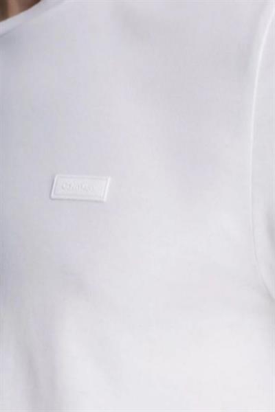Calvin Klein Erkek Yuvarlak Yaka Kısa Kollu T-Shirt Beyaz
