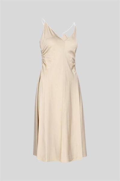 Calvin Klein Kadın Askılı Midi Elbise Bej