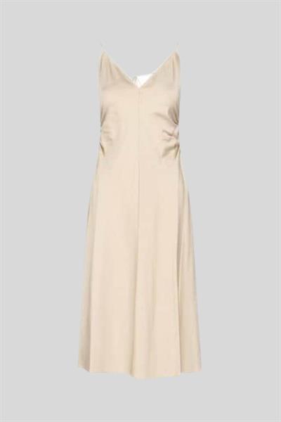 Calvin Klein Kadın Askılı Midi Elbise Bej