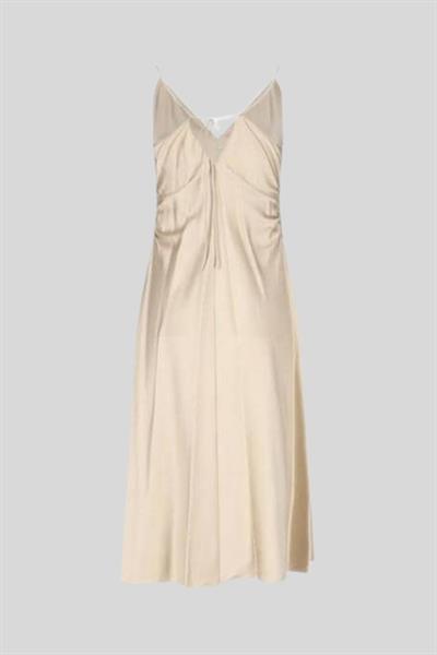 Calvin Klein Kadın Askılı Midi Elbise Bej