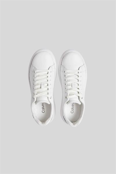 Calvin Klein Kadın Bağcıklı  Sneaker Ayakkabı Beyaz