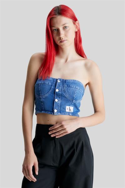 Calvin Klein Kadın Elastik Büstiyer Mavi