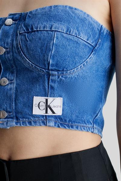 Calvin Klein Kadın Elastik Büstiyer Mavi