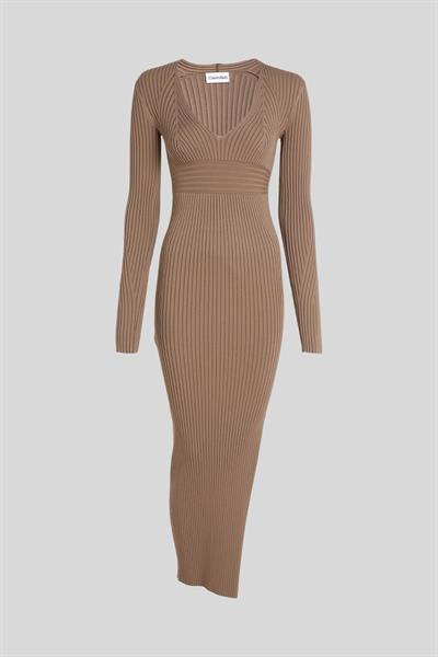 Calvin Klein Kadın Elbise Bej