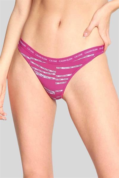 Calvin Klein Kadın  İmzalı 2 li Tanga Külot Pembe