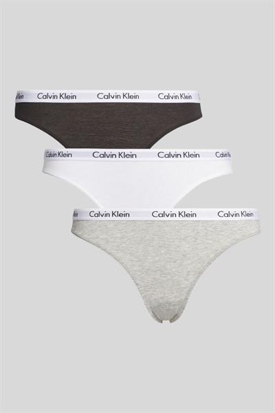 Calvin Klein Kadın İmzalı Elastik Bantlı 3lü Külot Çok Renkli