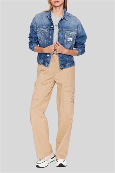 Calvin Klein Kadın Jean Ceket Mavi