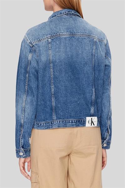 Calvin Klein Kadın Jean Ceket Mavi