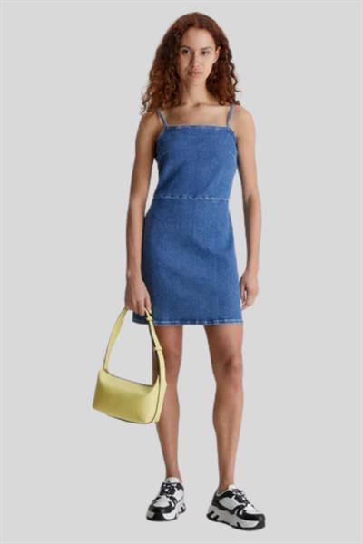 Calvin Klein Kadın Jean Elbise Mavi