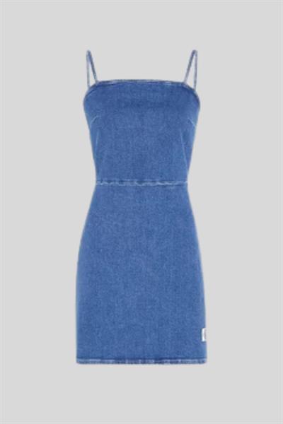 Calvin Klein Kadın Jean Elbise Mavi