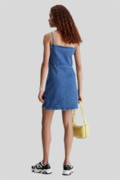 Calvin Klein Kadın Jean Elbise Mavi