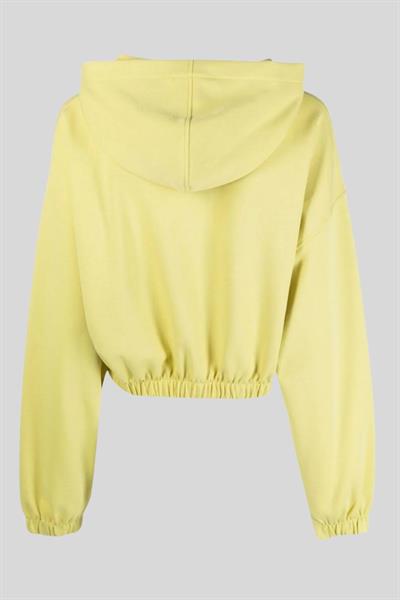 Calvin Klein Kadın Kapüşonlu Uzun Kollu  Sweatshirt Sarı