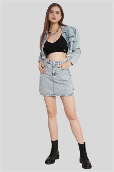 Calvin Klein Kadın Logo İşlemeli Örme Büstiyer Siyah