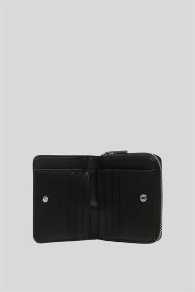 Calvin Klein Kadın Logolu Fermuarlı Cüzdan Siyah