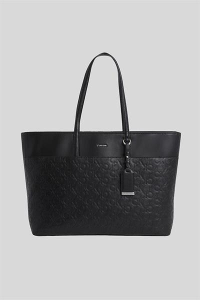 Calvin Klein Kadın Logolu İç Cepli Alışveriş Çantası Siyah