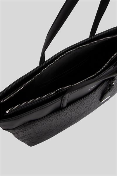 Calvin Klein Kadın Logolu İç Cepli Alışveriş Çantası Siyah
