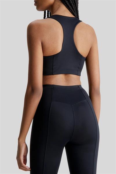 Calvin Klein Kadın Logolu Nem Emici Spor Sütyen Siyah
