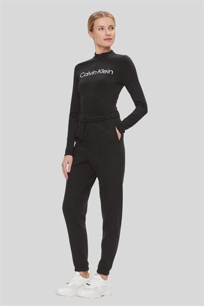 Calvin Klein Kadın Logolu Spor Pantolon Siyah