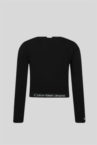 Calvin Klein Kadın Normal Kesim Kazak Siyah