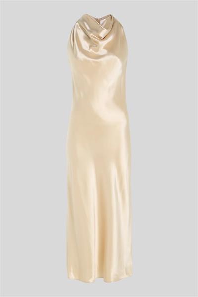 Calvin Klein Kadın Regular Fit Kolsuz Kokteyl Elbise Bej