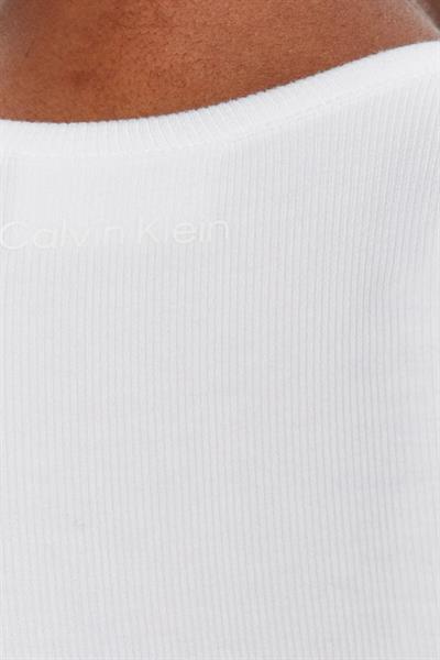 Calvin Klein Kadın Regular Fit Yuvarlak Yaka Kolsuz Body Beyaz