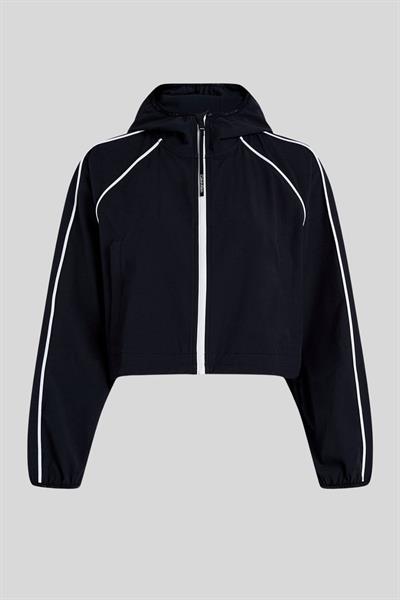 Calvin Klein Kadın Rüzgar Geçirmez Fermuarlı Kapüşonlu Ceket Siyah