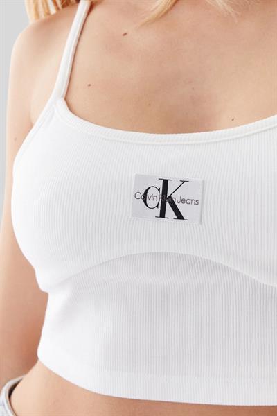 Calvin Klein Kadın Slim Fit Askılı Body Beyaz