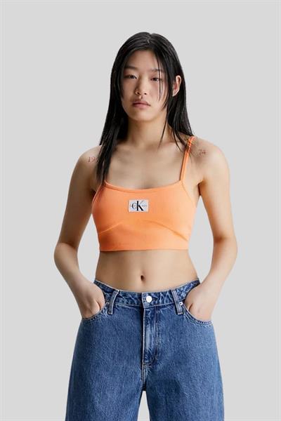 Calvin Klein Kadın Slim Fit Askılı Body Turuncu