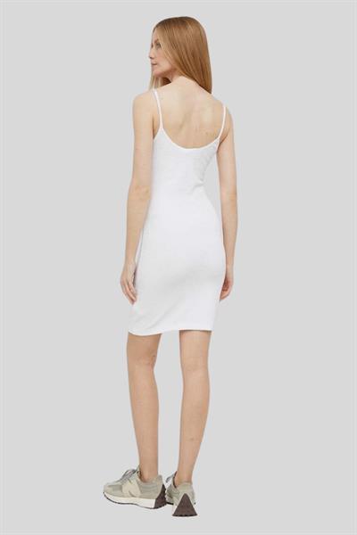 Calvin Klein Kadın Slim Fit Havlu Mini Elbise Beyaz