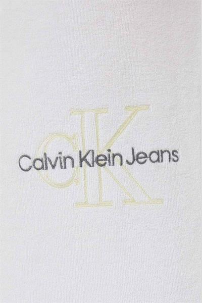 Calvin Klein Kadın Slim Fit Havlu Mini Elbise Beyaz