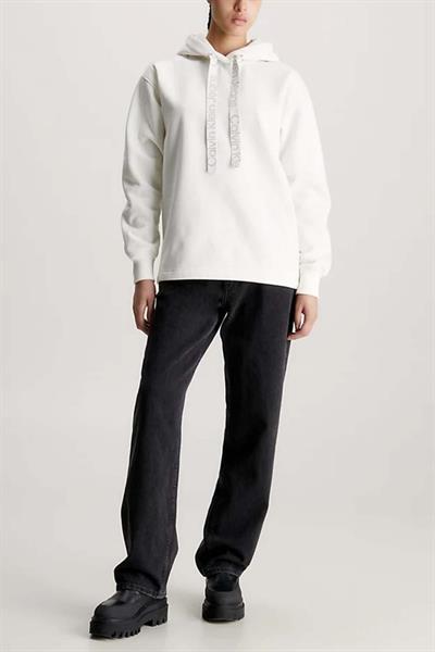 Calvin Klein Kadın Sweatshırt Beyaz