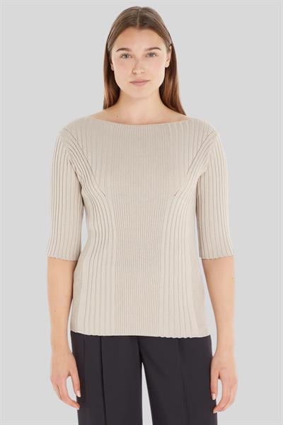 Calvin Klein Kadın Yarım Kollu Kazak Bej