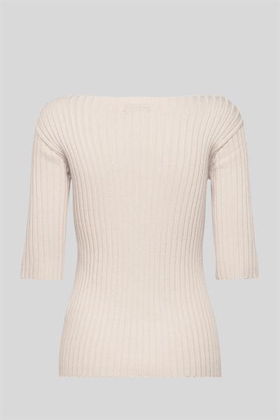 Calvin Klein Kadın Yarım Kollu Kazak Bej