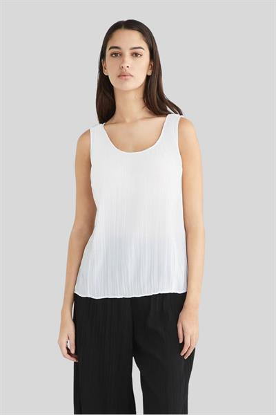 Calvin Klein Kadın Yuvarlak Yaka Kolsuz T-Shirt Beyaz