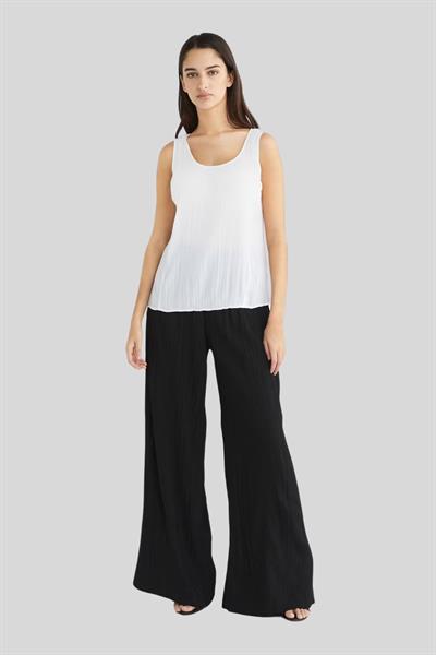 Calvin Klein Kadın Yuvarlak Yaka Kolsuz T-Shirt Beyaz