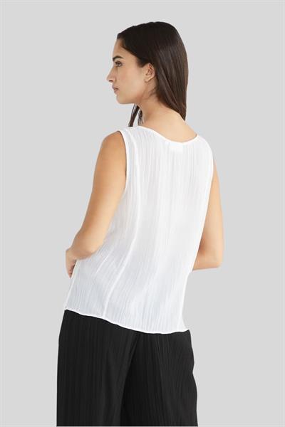 Calvin Klein Kadın Yuvarlak Yaka Kolsuz T-Shirt Beyaz