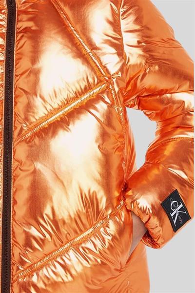 Calvin Klein Kız Çocuk Regular Fit Kışlık Ceket Turuncu