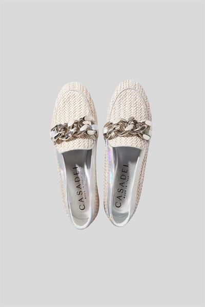 Casadei Kadın Loafer Babet Krem