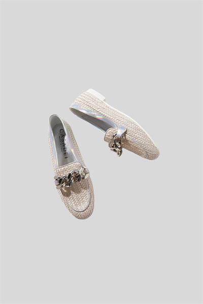 Casadei Kadın Loafer Babet Krem