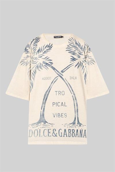 Dolce&Gabbana Erkek T-Shırt Bej
