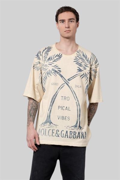 Dolce&Gabbana Erkek T-Shırt Bej