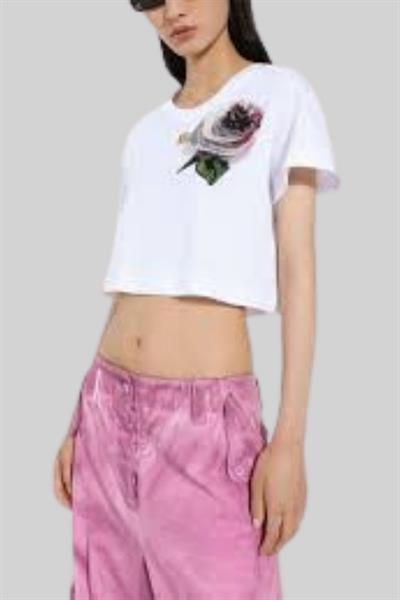 Dolce&Gabbana Kadın T-Shirt Beyaz 0002