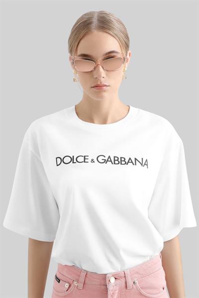 Dolce&Gabbana Kadın T-Shirt Beyaz 0002