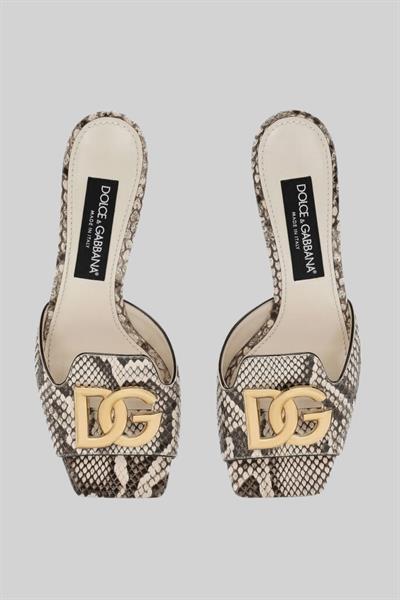 Dolce&Gabbana Kadın Topuklu Terlik Kahverengi