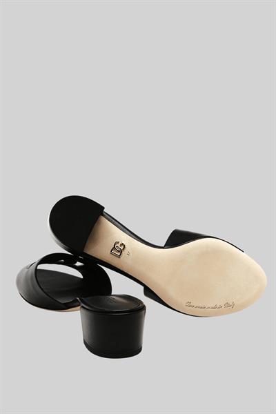 Dolce&Gabbana Kadın Topuklu Terlik Siyah