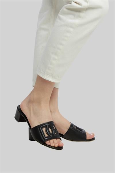 Dolce&Gabbana Kadın Topuklu Terlik Siyah