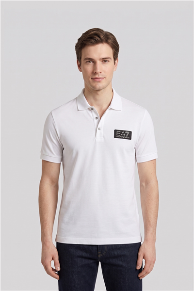 Emporio Armani Polo Yaka T-Shirt Beyaz
